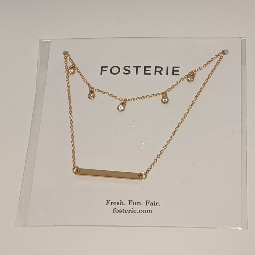NEW Fosterie Layered Gem Necklace